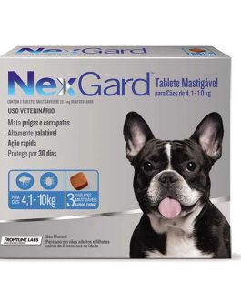 Antipulgas e Carrapatos NexGard para cães de 4,1 a 10kg