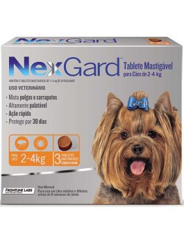 Antipulgas e Carrapatos NexGard para cães de 2 a 4kg