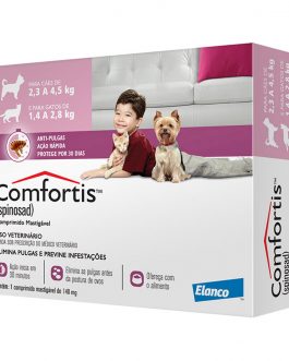 Antipulgas Elanco Comfortis 140 mg – Cães de 2,3 a 4Kg e Gatos de 1,9 a 2,7Kg