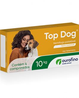 Vermífugo Ourofino Top Dog para Cães de até 10kg